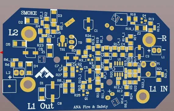 طراحی PCB سیستم تشخیص دود و اعلام حریق