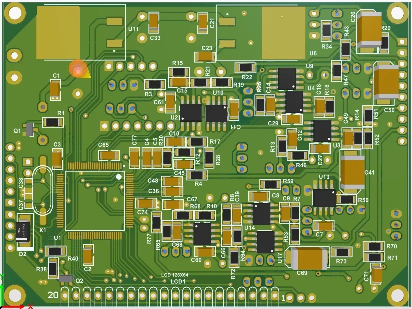 طراحی PCB اسکنر ۸ سنسوره