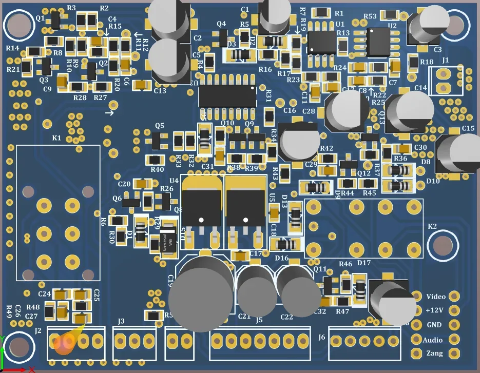 طراحی PCB برد کنترلی صوتی و تصویری