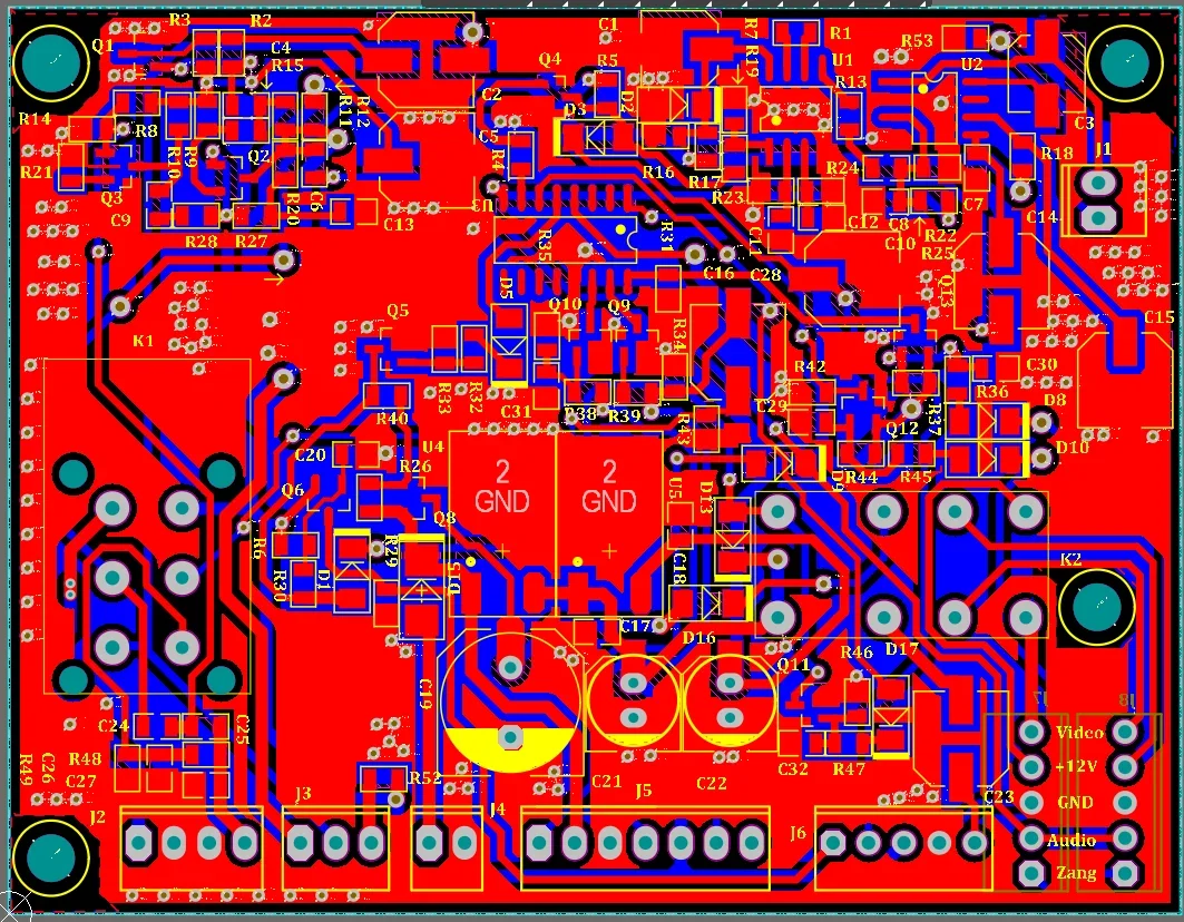 طراحی PCB برد کنترلی صوتی و تصویری